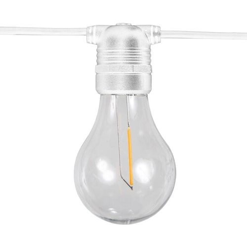 8435578504629 - Lúzete - allegra Lichterkette für drinnen und draußen 10 Warmlicht-LED-Lampen mit Solarladung und wiederaufladbarem Akku Hergestellt in Spanien