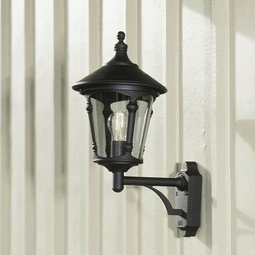 7318305717503 - Konstsmide Lighting - Konstsmide Virgo Outdoor Classic Lantern Matt Black Up Wandleuchte IP23