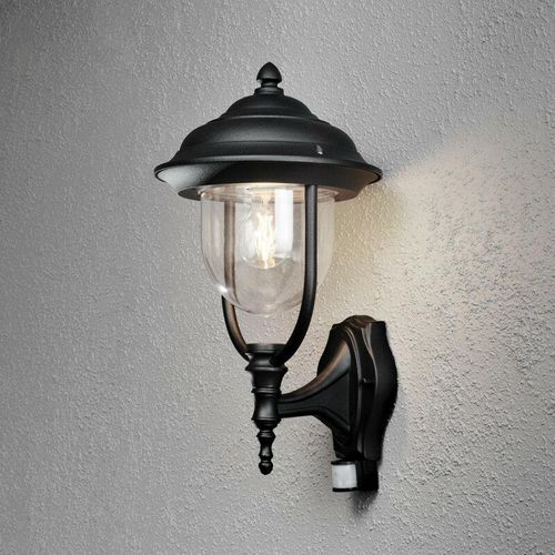 7318307235753 - Konstsmide Lighting - Konstsmide Parma Outdoor Classic Laterne Up Light pir Schwarz IP44