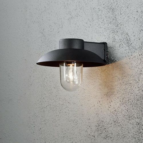 7318304157508 - Konstsmide Lighting - Konstsmide Mani Outdoor Classic Dome Wandleuchte Mattschwarz Max Watt 1x 60 E27 IP44