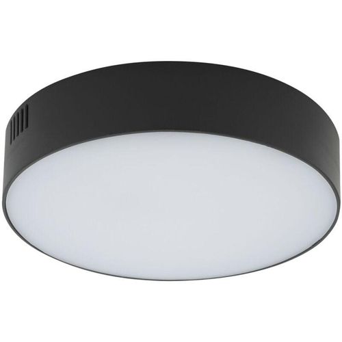 4255596663986 - Licht-erlebnisse - Deckenlampe led d 16 cm rund Schwarz 3000 k warmweißes Licht 1600 lm Modern