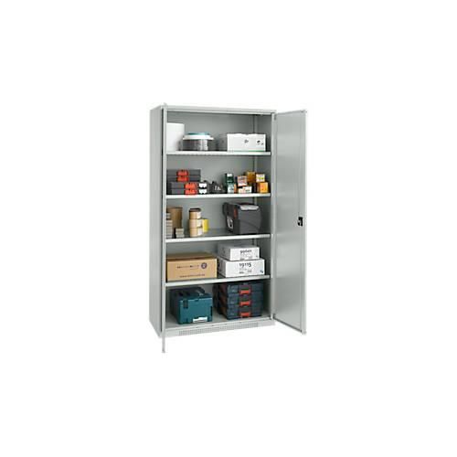 4051273768674 - Genius Flügeltürenschrank FS Stahl mit Belüftungslöchern B 1055 x T 520 x H 1950 mm 5 OH Lichtgrau Lichtgrau bis 500 kg 4051273768674 - Genius Flügeltürenschrank FS Stahl mit Belüftungslöchern B 1055 x T 520 x H 1950 mm 5 OH Lichtgrau Lichtgrau bis 500 kg