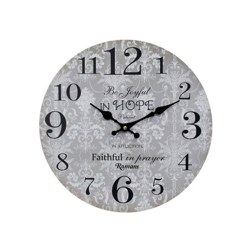 5712750369126 - Chic Antique Wanduhr Be Joyful in Hope ∅ 34 cm 5712750369126 - Chic Antique Wanduhr Be Joyful in Hope ∅ 34 cm