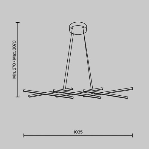 4099776065050 - LED-Hängeleuchte Halo schwarz Länge 1035 cm