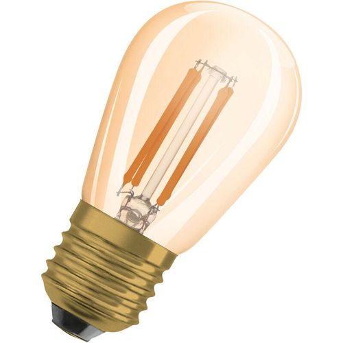 4058075779945 - LED-Lampe Vintage Edition 1906 in Edison Form mit E27-Sockel Dimmbar Ersetzt 51 Watt Klar Warmweiß - 2400 Kelvin 1er-Pack - Gold - Osram