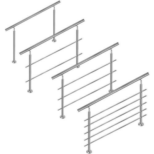 0765351587586 - Hengmei - Geländer Handläufe aus Edelstahl Treppengeländer Geländer Außen Innen für Treppen Balkon Brüstung Brüstungsgeländer Balkongeländer 200CM