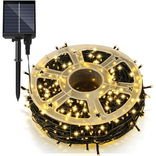 9311835563952 - 100M 100 led Solar Lichterkette IP44 8 Modi Innen Außen WeihnachtenParty Garten Hochzeit Wasserdicht Beleuchtung Deko Warmweiß - Swanew