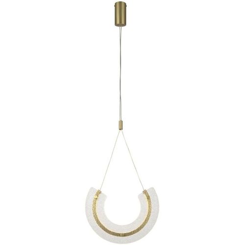 4255596719706 - Licht-erlebnisse - led Hängelampe Aluminium Glas h max 1865 cm in Gold 3000 k warmweißes Licht 350 lm Modern