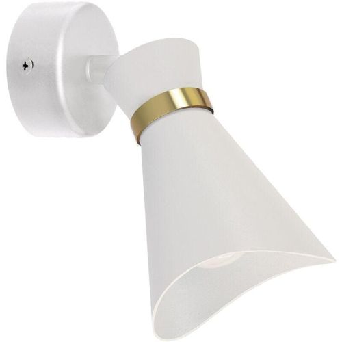 4255596688262 - Licht-erlebnisse - Spot Lampe Wand verstellbar in Weiß Gold E14 Modern Wandspot