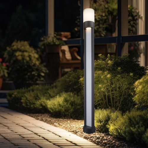 9007371503926 - - Außen Stehlampe Standlampe Garten Balkon grau Alu h 110 cm Aluminium IP44 1x led warmweiß DxH 11x110 cm