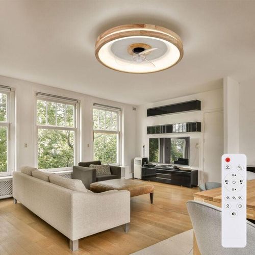 9007371505814 - Deckenventilator mit Beleuchtung dimmbar Fernbedienung Deckenlampe Schlafzimmerleuchte Holzlampe Vor- Rücklauf 3 Geschwindigkeitsstufen dimmbar