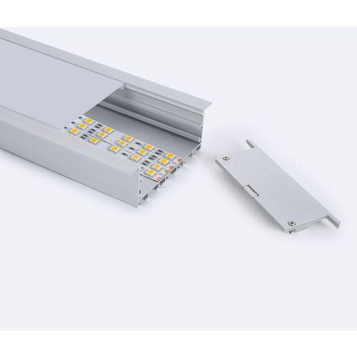 8445044148424 - Efectoled - Aluminiumprofil Einbau Gross 2m für LED-Streifen bis 60 mm 2 m