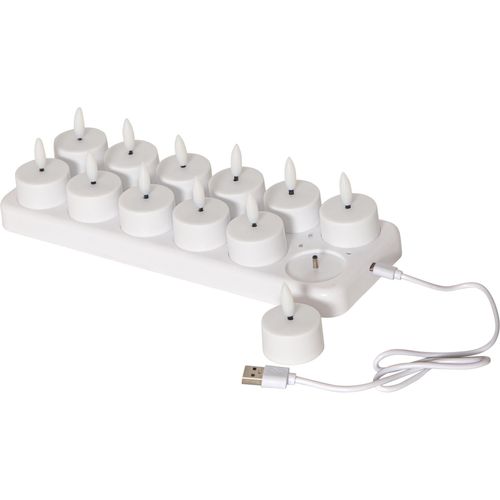 7391482071767 - LED-Kerze »Set Flamme Charge 12er Weiss« 7391482071767 - LED-Kerze »Set Flamme Charge 12er Weiss«