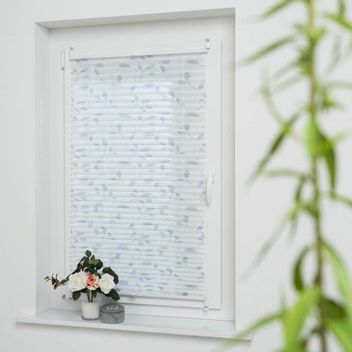 4016318414602 - Liedeco Plissee »Blätter grau« Lichtschutz ohne Bohren verspannt 4016318414602 - Liedeco Plissee »Blätter grau« Lichtschutz ohne Bohren verspannt
