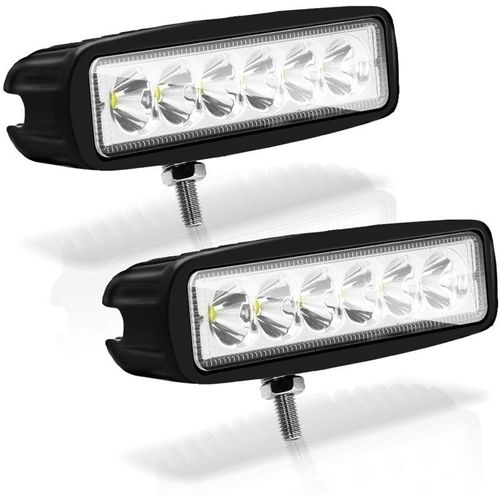 0726505596267 - TolleTour 2 x 18W LED de travail 12V 24V offroad projecteur pour tracteur excavatrice Projecteurs IP67