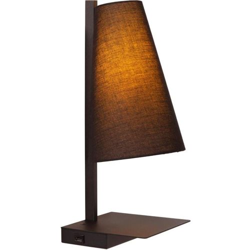 5411212303370 - Gregory - Bettlampe   Wandleuchte - 1xE27 - Mit USB-Ladepunkt - Schwarz - Lucide