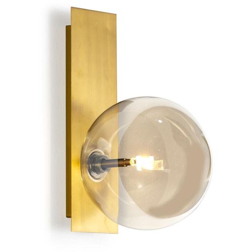 8435763161873 - Fijalo - Wandleuchte 15X18X50 Bernsteinfarbenes Glas goldenes Metall