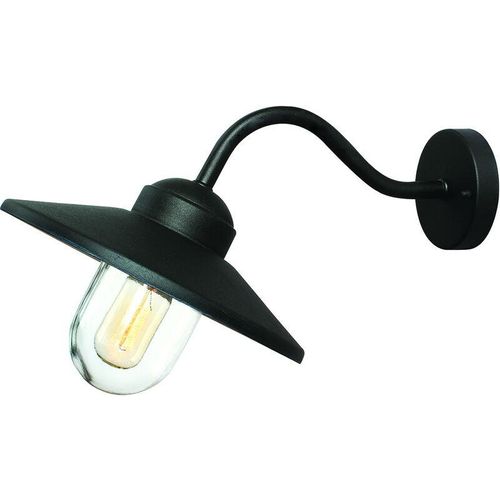 5024005263616 - Lighting klampenborg-bk Wandleuchte Klampenborg E27 40W IP44 Edelstahl klares Glas schwarz B275cm Ø275cm dimmbar - Elstead