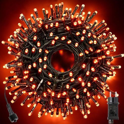 6219466664747 - Paryou - Anschließbare orangefarbene LED-Lichterkette 20 m 200 LEDs wasserdicht für den Außenbereich Innenbereich Weihnachtslichterkette 8