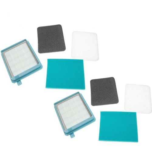 4064115147629 - Vhbw - Filter-Set kompatibel mit Philips PowerPro Active FC8673 FC8674 Staubsauger - 8x Filter (Abluft-Filter HEPA-Filter Motoreinlassfilter)