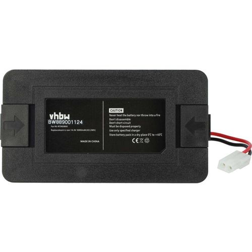 4064115902266 - Akku kompatibel mit Rowenta X-plorer Serie 60 Allergy Connect RR7447 RR7447WH Staubsauger Schwarz (3000mAh 144V Li-Ion) - Vhbw