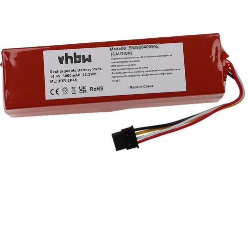 4068201989063 - Vhbw - Akku kompatibel mit Xiaomi Roborock S51 S552 S55 S552-00 S5 Max S5 max S5E02-00 Rubys-L Saugroboter (3000 mAh 144 v Li-Ion)