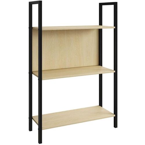 4051814436857 - Standregal Holz Metall Aufbewahrung Stand Regal Bücherregal Deko Bücher Standregal Flakos 3 Gr 56 honig eiche B56cm H100cm T24cm Metall Holz Spanplatte Holzwerkstoff Regale