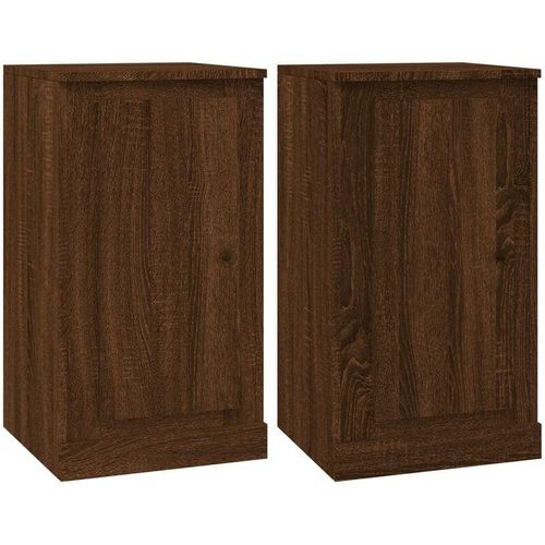 8720845791056 - Bonnevie - 2 Stk SideboardsKommode Braun Eichen-Optik 375x355x675 cm vidaXL