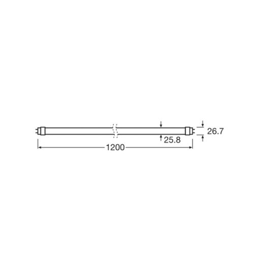 4099854178177 - OSRAM LED-Pflanzenlampe T8 15W Röhre Fluora 2500K 120cm