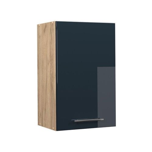 4066731407118 - Hängeschrank Fame-Line Eiche Dunkelblau Hochglanz 45 cm