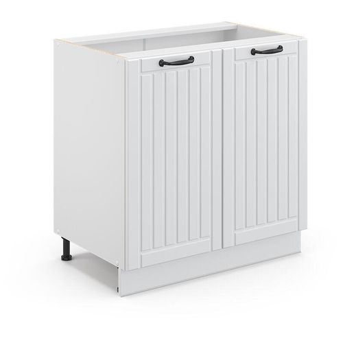 4066731387274 - Spülenunterschrank Fame-Line Weiß Landhaus 80 cm mit Regal ap Eiche Vicco 4066731387274 - Spülenunterschrank Fame-Line Weiß Landhaus 80 cm mit Regal ap Eiche Vicco