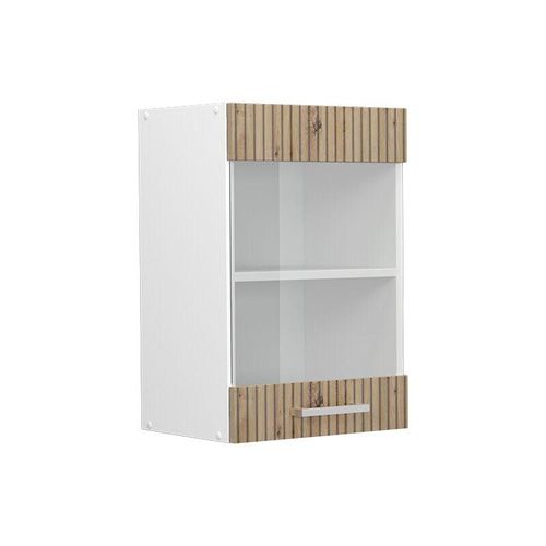 4066731410866 - Küchenschrank Glas R-Line Artisan-Eiche 40 cm Vicco