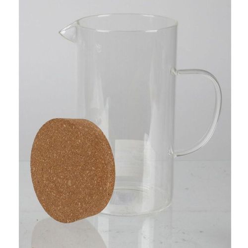 4251699891585 - 6x Karaffe 17L aus Glas mit Korkdeckel Krug für Milch Behälter für Säfte Kannen für Wasser Saft oder Wein ideal für den Küchentisch Abendessen