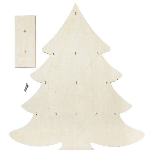 4058896138365 - Tannenbaum mit Haken aus Holz 495 x 55 cm