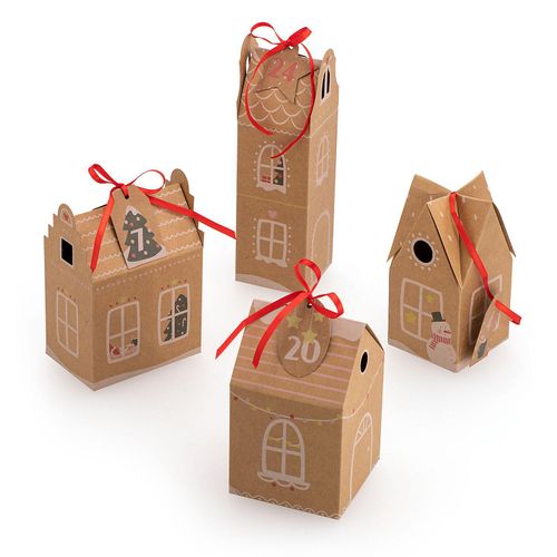 4001868124651 - Adventskalender Hygge Dorf natur weiß rot 4001868124651 folia 4001868124651 - Adventskalender Hygge Dorf natur weiß rot 4001868124651 folia