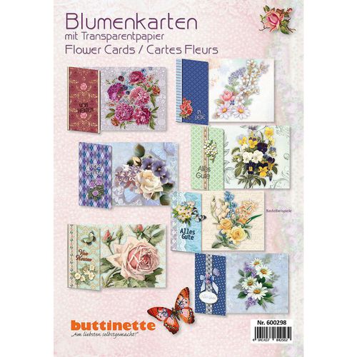 4041437842562 - 3D-Bastelmappe Blumenkarten für 10 Karten 4041437842562 - 3D-Bastelmappe Blumenkarten für 10 Karten