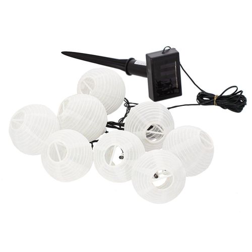 8719152415731 - Solar LED Lampion-Lichterkette weiß 8719152415731 - Solar LED Lampion-Lichterkette weiß