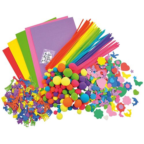 4058896378129 - Mega-Bastelset bunt 550 Teile