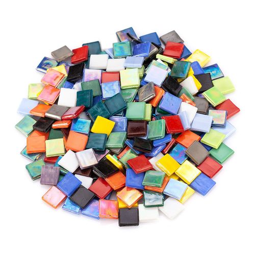 4058896119180 - Eis-Glas Mosaik bunt opak 15 x 15 mm 500 g