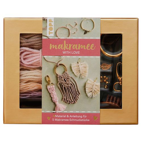 4007742181710 - Makramee-Schmuckset With Love (Rosé Natur)