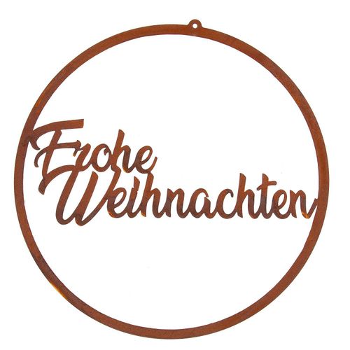 4058896292326 - Rost-Ring Frohe Weihnachten 35 cm Ø 4058896292326 - Rost-Ring Frohe Weihnachten 35 cm Ø