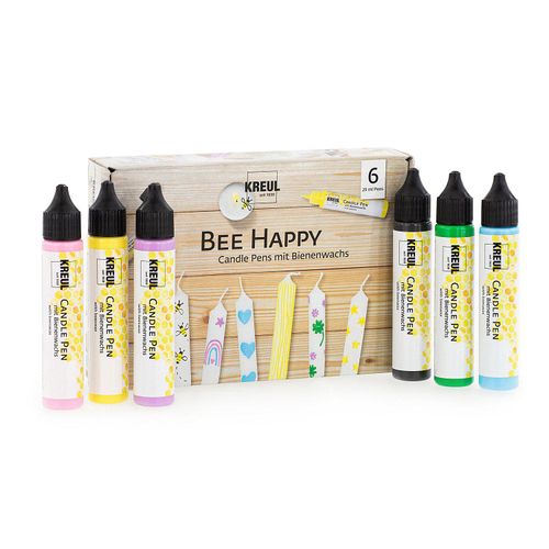 4000798126834 - 6 Bee Happy Kerzenstifte farbsortiert 4000798126834 6 Stück 4000798126834 - 6 Bee Happy Kerzenstifte farbsortiert 4000798126834 6 Stück