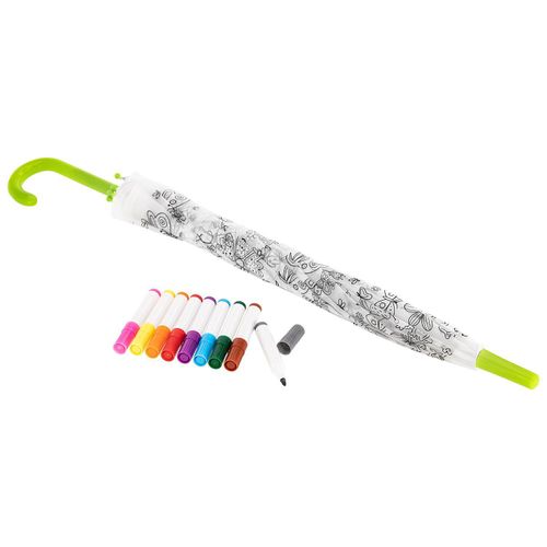8714982225734 - Mal-Set Regenschirm Blumen inkl 9 Farben