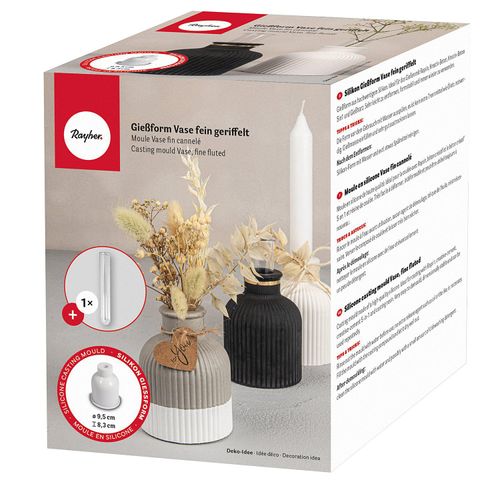 4006166898358 - Silikon-Gießform Vase geriffelt 4006166898358 - Silikon-Gießform Vase geriffelt