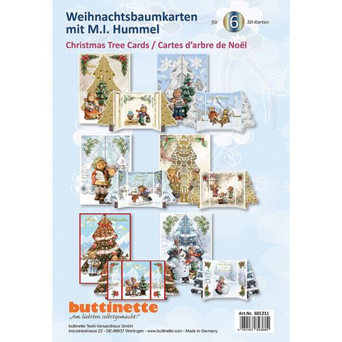 4041437843880 - 3D-Bastelmappe Weihnachtsbaumkarten für 6 Karten 4041437843880 - 3D-Bastelmappe Weihnachtsbaumkarten für 6 Karten