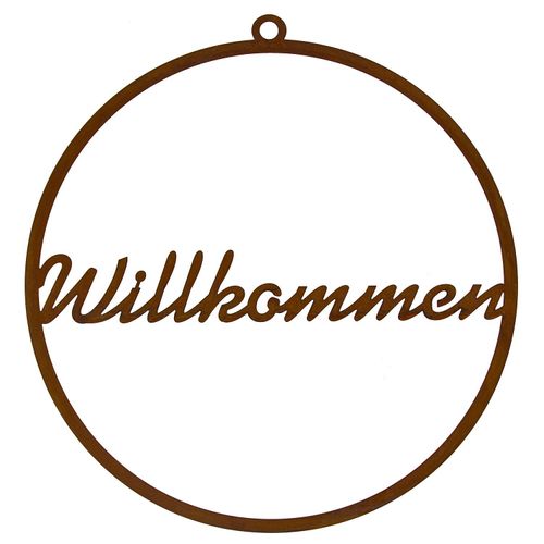 4058896258421 - Rost-Ring Willkommen 35 cm Ø