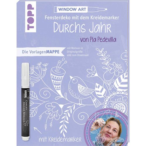 9783772478277 - Pedevilla Pia Vorlagenmappe Fensterdeko mit dem Kreidemarker - Durchs Jahr mit Pia Pedevilla Inkl Original Kreidemarker von Kreul