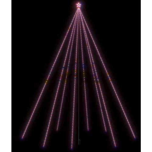 8720286443811 - Bonnevie - Weihnachtsbaum-LichterketteKunstbaum Indoor Outdoor 1300 LEDs Bunt 8 m vidaXL