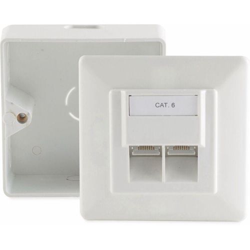 4017538115294 - CAT6 Datenübertragungsbuchse oder wie gesehen audiopoint - Kombi-Box 2 x RJ45 in