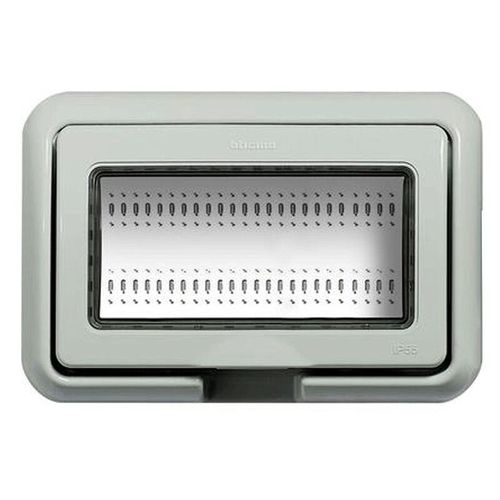 8012199965369 - Platte Idrobox Bticino IP55 4 Plätze für LivingLight oder Luna grau 24604